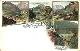 T3 1900 Arlbergbahn, Landeck, Trisanna Brücke, St. Anton, Wäldlitobel Viadukt Mit Klösterle / Arlberg Railway With Stati - Non Classificati