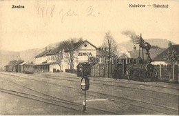 T2 1918 Zenica, Kolodvor / Bahnhof / Railway Station With Locomotive - Non Classificati