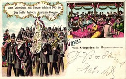 T2 1905 Heusenstamm, Heussenstamm; Gruss Von Kriegerfest / Patriotic Festival, Litho - Non Classificati