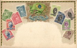 ** T4 Estados Unidos Do Brasil / United States Of Brazil, Set Of Stamps, Flag; Ottmar Zieher D.R.G.M. 222744. No. 38. Em - Non Classificati