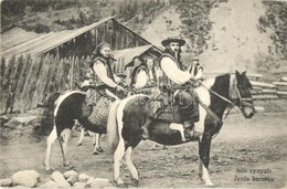 T2 Jazda Huculów / Carpathian Hucul (Hutsul) Folklore On Horseback + M. Kir. V/4. Népf. Hadtápzalj. 2. Század - Non Classificati