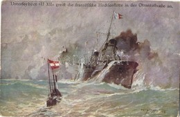 * T2/T3 Unterseeboot U XII Greift Die Französische Hochseflotte In Der Otrantostrasse An. Offizielle Postkarte Des Öster - Non Classificati