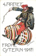 T2 1917 Frohe Ostern Vom 4. Armee! / WWI K.u.K. Military Easter Greeting + K.u.K. Feldbahnkompagnie Nr. 6. S: Emil Weiss - Non Classificati