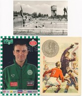 ** 3 Db MODERN Sport Motívumlap; úszás, Pintér Attila (Fradi), Orosz Labdarúgás / 3 Modern Sport Motive Postcards; Footb - Non Classificati