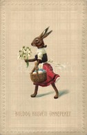 * T2/T3 Boldog Húsvéti Ünnepeket! / Easter Greeting Card, Emb. Litho Rabbit (EK) - Non Classificati