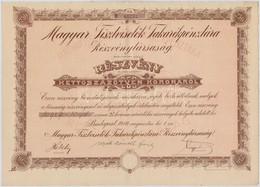 Budapest 1910. 'Magyar Tisztvisel?k Takarékpénztára Részvénytársaság' Bemutatóra Szóló Részvénye 250K-ról (2x) Sorszámkö - Non Classificati