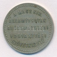 ~1900. 'A Magyar Királyi Államvasutak Alkalmazottai Fogyasztási Szövetkezete' 1 Fillér (?) érték? Bárcája T:2 - Non Classificati