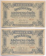 1946. 500.000AP (2x) Egyiken 'amelyekNEK', Vízjeles Papíron, Sorszámozott T:III,III- Kis Szakadás - Non Classificati