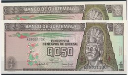 Guatemala 1989-1992. 1/2Q (2x) T:I 
Guatemala 1989-1992. 1/2 Quetzal (2x) C:UNC - Non Classificati