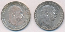 Ausztria 1913-1915. 1K Ag 'Ferenc József' (2x) T:2 Austria 1913-1915. 1 Corona 'Franz Joseph' (2x) C:XF 
Krause KM#2820 - Non Classificati