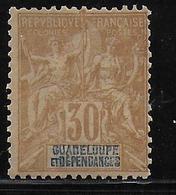 GUADELOUPE - YVERT N°35 * CHARNIERE - COTE = 31 EUR - Unused Stamps
