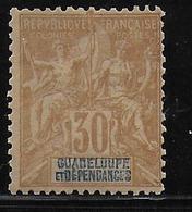 GUADELOUPE - YVERT N°35 * CHARNIERE - COTE = 31 EUR - Nuevos