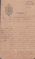 TELEG-231 CUBA SPAIN ESPAÑA. LG-1303. TELEGRAPH TELEGRAM TELEGRAMA 1874 RAILROAD INFORMATION. - Télégraphes