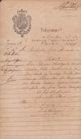 TELEG-232 CUBA SPAIN ESPAÑA. LG-1304. TELEGRAPH TELEGRAM TELEGRAMA 1874 RAILROAD INFORMATION. - Telégrafo