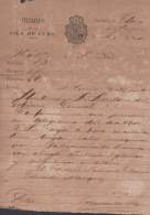 TELEG-240 CUBA SPAIN ESPAÑA. LG-1312. TELEGRAPH TELEGRAM TELEGRAMA 1878. HABANA A TRINIDAD. NOTICIA MUERTE DE LA REINA. - Telegrafo