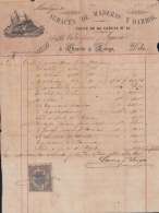 E6057 CUBA SPAIN ESPAÑA 1878 INVOICE ALMACEN MADERAS WOOD + REVENUE RECIBOS Y CUENTAS. - Segnatasse