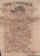 E6072 CUBA SPAIN ESPAÑA 1872 ILLUSTRATED INVOICE MORTUORY TRAIN FUNERARY. TREN FUNERARIO DESAMPARADOS. - Impuestos