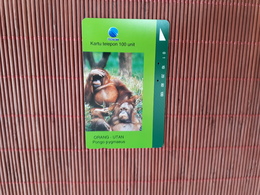 Phonecard Monkeys  Used Rare - Indonesië