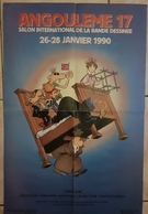 Rare Affiche Petillon 17 ème Festival De La Bd D Angoulême 1990 - Plakate & Offsets