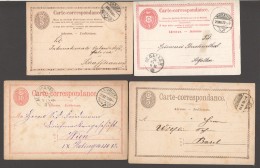 Lot 6 Cartes - Correspondance Différentes Nos Michel P1, P4, P5, P6, P8, P10 - Entiers Postaux