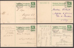 Lot 10 Cartes Postales Différentes Dont Avec Réponse Payée Nos Michel P74, 76A, 77I, 77II, 78I, 80A, 82I, 82II, 85, 87I - Entiers Postaux