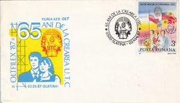 YOUTH COMMUNIST ORGANIZATION, SPECIAL COVER, 1987, ROMANIA - Lettres & Documents