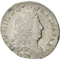 Monnaie, France, Louis XIV, 10 Sols Aux Insignes, 10 Sols-1/8 Ecu, 1708, Rennes - 1643-1715 Louis XIV Le Grand