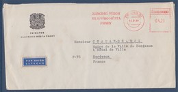 = Enveloppe Mairie De Prague à Jacques Chaban-Delmas Maire De Bordeaux, 11.9.68, EMA - Errors, Freaks & Oddities (EFO)