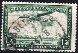 CONGO BELGA, BELGIAN CONGO, COLONIA BELGA, POSTA AEREA, AIRMAIL, 1921, FRANCOBOLLO USATO  Scott C9 - Used Stamps