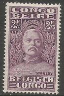 Belgian Congo - 1928 Henry Morton Stanley 2f75 MH *    SG 155  Sc 125 - Unused Stamps