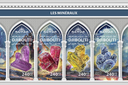 DJIBOUTI 2018 MNH** Minerals Mineralien Mineraux M/S - IMPERFORATED - DH1824 - Minéraux