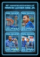 MALDIVES 2018 MNH** Martin Luther King Jr. M/S - IMPERFORATED - DH1824 - Martin Luther King