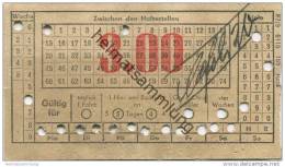 Deutschland - Magdeburg - Kraftverkehr - Wochenkarte Für Bis Zu 12 Fahrten / Schülerkarte Für 12 Fahrten 1954 - Linie 92 - Europa