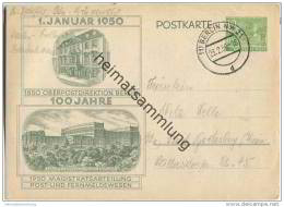 Postkarte Berlin - 100 Jahre Oberpostdirektion - Gelaufen Am 23.2.1950 Von Berlin Nach Bad Godesberg - Cartoline - Usati