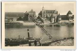 Marienburg - Schloss - Kahn - Foto-AK - Westpreussen