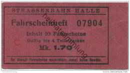 Deutschland - Halle - Strassenbahn Halle - Fahrscheinheft Leer - Deckblatt - Europe