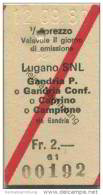 Schweiz - Lugano SNL Gandria P. Gandria Conf. Etc. - Fahrkarte 1/2 Prezzo 1980 - Europe