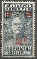 Belgian Congo - 1931 Henry Morton Stanley 2f/1f60 Fresh MH *    SG 173  Sc 132 - Nuevos