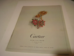 ANCIENNE PUBLICITE JOAILLIER  CARTIER 1983 - Otros & Sin Clasificación