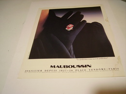 PUBLICITE AFFICHE JOAILLIER MAUBOUSSIN 1982 - Autres & Non Classés