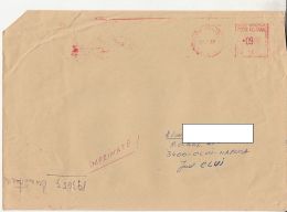 AMOUNT 900, BUCHAREST, RED MACHINE STAMPS ON COVER, 2000, ROMANIA - Cartas & Documentos