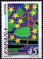 Spain 1993 Youth Painting St Jacob Pilgrims And Europe Stars  1 Value MNH Youth Contest - Unclassified