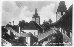 Morat - Remparts Et église Allmande - Morat