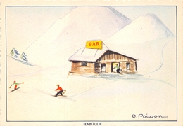 Ski Humour Illustrateur Poisson Style Samivel - Samivel