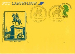 Entier Postal De 1984 Sur CP Avec Timbre "(1,70) Liberté De Gandon" Et Repiquage Commémoratif - Bijgewerkte Postkaarten  (voor 1995)
