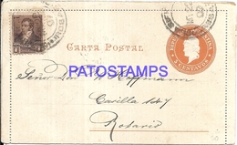 95477 ARGENTINA YEAR 1897 CIRCULATED TO ROSARIO NO POSTAL STATIONERY C/ POSTAGE ADDITIONAL POSTCARD - Entiers Postaux