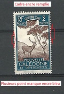 VARIÉTÉS  1928 N° 26 RF CHIFFRE TAXE 2 NOUVELLE CALÉDONIE NEUF DOS CHARNIÈRE - Timbres-taxe