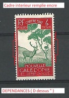 Variétés 1928 N° 27 CERF RF CHIFFRE TAXE 4 NOUVELLE CALÉDONIE NEUF DOS CHARNIÈRE - Postage Due