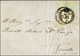 135 1855 - 30 Cent., Marca Da Bollo Tipografica (4), Perfetta, Su Lettera Da Legnago 20/7/1855 (punti 5)... - Lombardo-Veneto