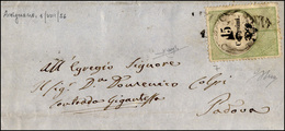 139 1856 - 15 Cent., Marca Da Bollo Calcografica (7), Perfetta, Su Lettera Da Arzignano 1/8/1856 (punti ... - Lombardo-Venetien